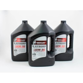 Mercury 4-Stroke 10W-30 Synthetic Blend Motor Oil, 1 Gallon, Set of 3