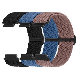 Braided Nylon Watch Bands Compatible with 16mm 18mm 19mm 20mm 22mm Watch Bands Quick Release Replacement Wristband, Adjustable Stretchy Straps Fabric Bands for Men Women(16mm)