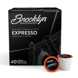 Brooklyn Beans Express-O Gourmet Coffee Pods, Compatible with 2.0 Keurig K Cup Brewers, 40 Count