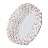 Crystal Cosmetic Makeup Tray 8in Round Display Tray Mirrored Metal