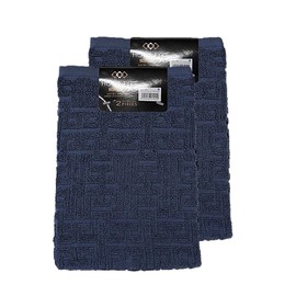 Hayashi FO801409-2 Face Towels, Set of 2, Hotel Type, Variety Colors, 13.4 x 31.5 inches (34 x 80 cm), Navy