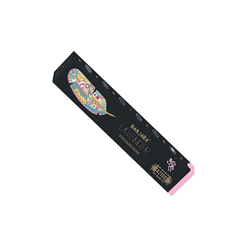 Banjara Lavender Ethno-Tribal Smudge Incense Sticks Meditation Agarbatti (12 Pack)