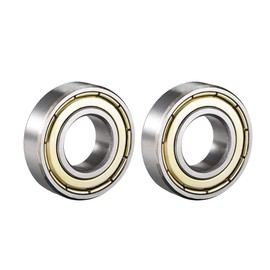 sourcing map 2 Pcs Ball Bearing Double Shield Carbon Steel Z1 6002ZZ 15mm x 32mm x 9mm