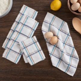 Unbranded Mainstays 4-Pack 12”x12” Woven Kitchen Dish Cloth Set, Multi