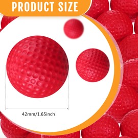 Junkin 80 Pcs Foam Golf Practice Balls Realistic Feel and Flight Training Sport Balls Elastic Soft Foam Golf Balls for Indoor or Outdoor Backyard Training (Red)