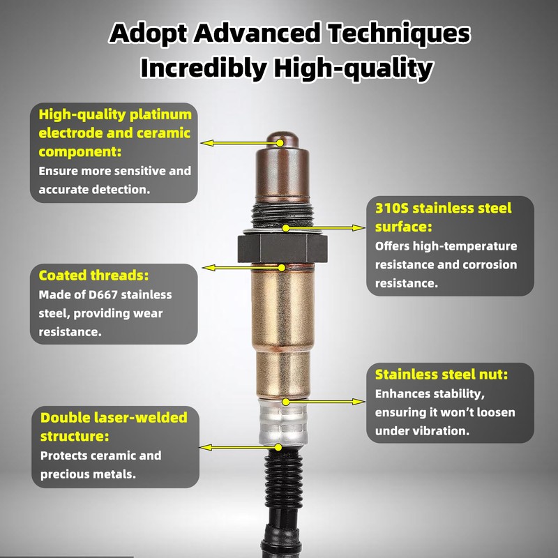 A-tnewb 2PCS Oxygen Sensor 234-5068 234-4575 Compatible with 2014-2018 Ford