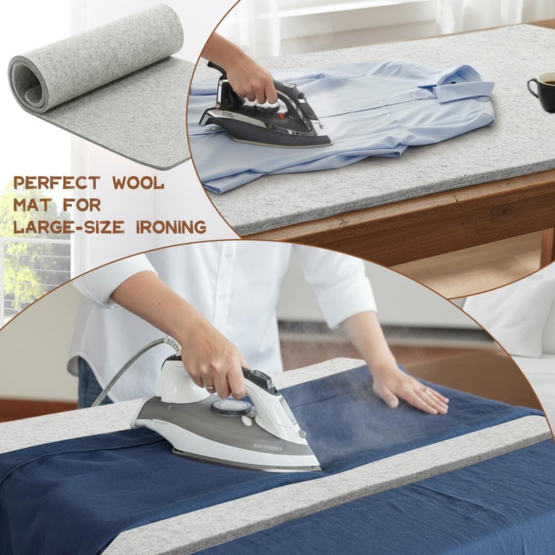 HunnmingRe 22" x 60" Wool Pressing Mat, Extra Large 100%