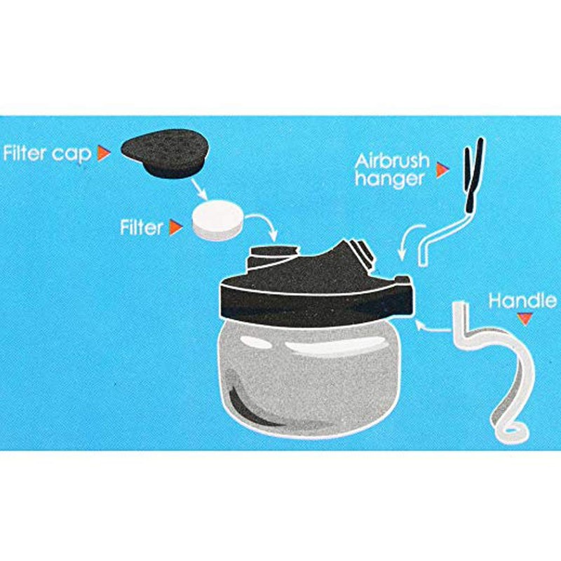 Airbrush Cleaner Bottle Cleaning Bottle with Stand Cleaner Pot for
