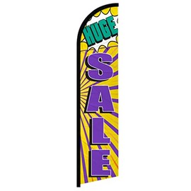 Huge Sale Windless Full Sleeve Banner Swooper Flag - Perfect for Businesses, Stores, Shops, etc