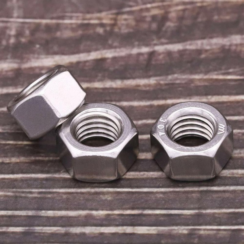 sashow 304 Stainless Steel Finished Hex Nut 5/16"-18 Hexagon Nut