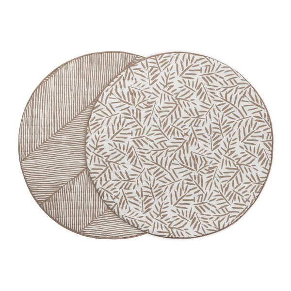 Toddlekind 100% Organic Cotton 48" Reversible Quilted Luxe Play Mat