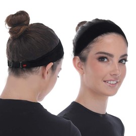 Madison Headwear Banda de agarre para peluca, ajustable para adaptarse a tu cabeza, comodidad de terciopelo, antideslizante, transpirable, material ligero para todo el día. Mantén la peluca cómodamente asegurada, Negro, Una talla