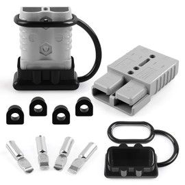 Delgada 175A Battery Quick Connect for 1/0AWG Cable 600V Battery Quick Connect/Disconnect 175Amp Power Connector Plug Kit 12V Winch Trailer