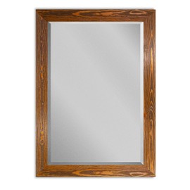 Maple Rustic Mirror Rectangular Barnwood Framed Wall Mirror for Home Decor, Vertical or Horizontal Hanging, 41x29