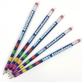12 100% Attendance Childrens Pupils School Teachers Reward Pencils Primary Teaching Services