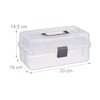 Relaxdays Storage Box 9 Compartments Sorting Box Craft Material Sewing