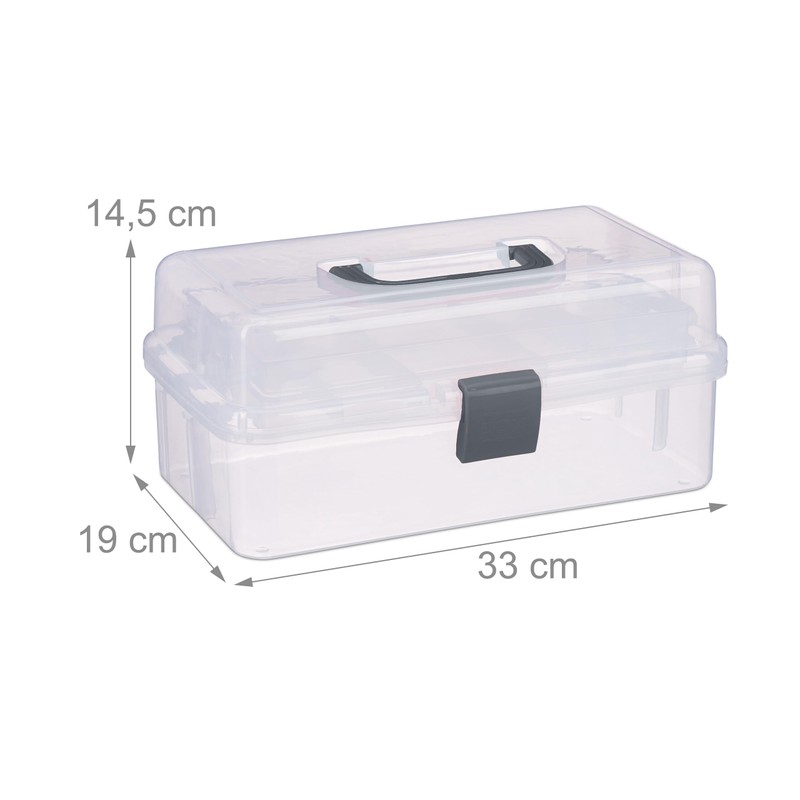 Relaxdays Storage Box 9 Compartments Sorting Box Craft Material Sewing