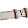 Biagiotti Women's Genuine Leather Thin Belt with Box, Light Taupe