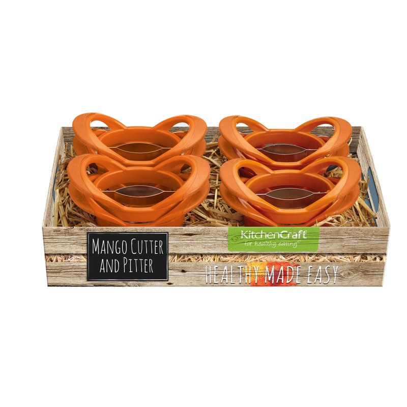KitchenCraft KCHEMANGO Healthy Eating 2-in-1 Mango Cutter / Pitter -