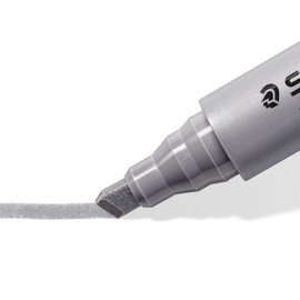 STAEDTLER Flipchart Lumocolor Marker, Grey, Chisel Tip, Colour-Intensive, Quick-Drying, Low-Odour Ink, Does Not Fade Through Paper, 10 Flipchart Markers in Folding Box, 356 B-8
