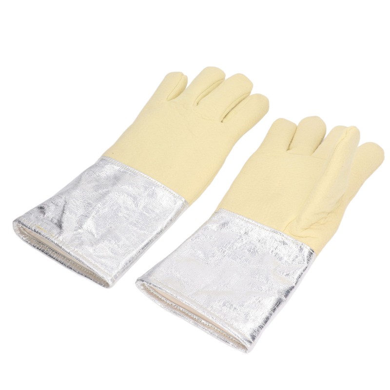 1 Pair Aluminum Foil Gloves High Temp Resistance Heat Insulation
