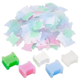 Embroidery Floss Bobbins, 50 Pcs Embroidery Floss Organizer, Plastic Embroidery Thread Cards for Cross Stitch Thread Holder Sewing Storage(Mixture Colour)