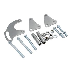 YUCHENSHLP 1 Set Chrome SWP/LWP Power Steering Pump Bracket Fits for Saginaw GM SBC SB Chevy 283 305 327 350 383 400 Short or Long Water Pump