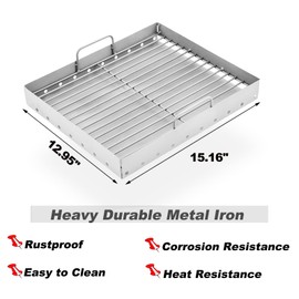 47183T-21 PS9900 Charcoal Tray Grill Replacement Parts for Smoke Hollow 47183T HC4518L PS9500 6500 6800 8500 Iron Charcoal Pan SH5000 SH7000 Charcoal Grill Charcoal Basket with Handle Grill Parts