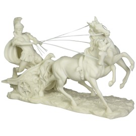 Design Toscano WU72011 6.5 in. Charge of the Roman Charioteer Sculpture,white