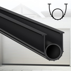 Gaahing Garage Door Bottom Seal Strip, 16.4 FT Replacement Weather Stripping, Impact Buffer Sealing Weatherstrip, Fits 5/16" T-End Double Track
