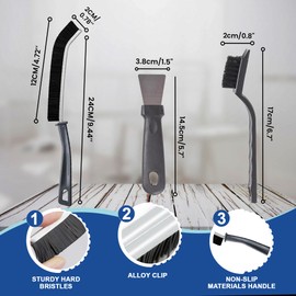 7Pcs Crevice Cleaning Brush, Multifunctional Cleaning Brush Scrub Brush,Toilet Brush,Used in Narrow Corner Tight Spaces,Hard Bristle Grout Brush for Window,Kitchen,Bathroom,Faucets