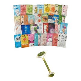 Kit 10 Mascarillas Faciales Hidratantes Rodillo De Jade