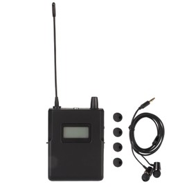 Wireless Monitor System Receiver 570‑590Mhz Portable Professional IEM System Receiver with LCD Display for Stage Studio Recording Musicians