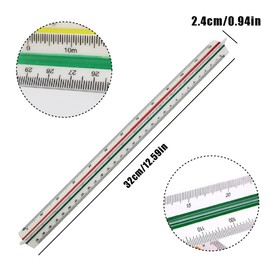 1 Piece Scale Ruler, Triangular Ruler Metric for Architects and Engineers: 1:100, 1:200, 1:250, 1:300, 1:400, 1:500