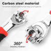 NINEFOX Universal Socket Wrench 52 in 1 Wrench Multifunction Wrench