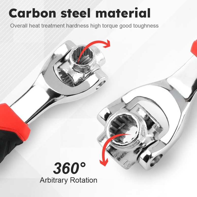 NINEFOX Universal Socket Wrench 52 in 1 Wrench Multifunction Wrench