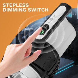 LUX OUTDOOR Dual-Mode Rechargeable Spotlight & Camping Lantern – USB Powered, 3 Flashlight Modes, Rotary Dimmer, Hanging Hook & Handle, Perfect for Outdoor Use and Emergencies