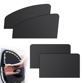 4 Pcs Magnetic Car Side Window Shades Universal Car Sunshades UV-Blocking Sun Shade Windscreen Cars Window Curtains Blinds for Baby Pets Safety Privacy Fits Most Vehicles Black