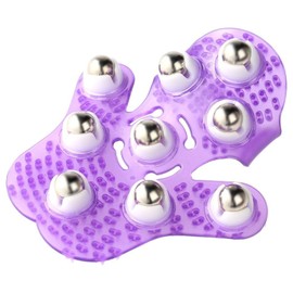 Massage Glove with 9 Rotating Stainless Steel Massage Balls, Hand Shaped Massage Glove - Ideal for Muscle Relaxation, Blood Circulation and Stress Relief, Massager