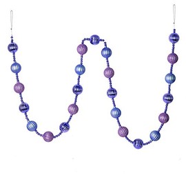 Vickerman 6' Lavender Strip Ball Ornament Christmas Garland