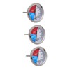 BESPORTBLE 3pcs Thermometer Dual Scale Temperature Gauge for Charcoal Grill