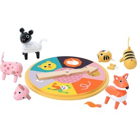 Vilac - Animals Bingo Wooden Animal Games Kids Novelty Games Mini Bingo Game Travel Games for Children Educational Games for Children from 3 Years Multicoloured