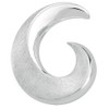 Vinani Pendant Design Spiral Elegant Curved Brushed Shiny with Sterling