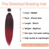 Mscat 26 Inch 3 Packs Pre Stretched Braiding Hair Ombre