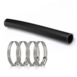 BEIJIULI Gas Tank Filler Hose with 4 Clamps,1 1/2" ID Reinforced Gasoline Fuel Filler Neck Hose (Straight, 7 7/8"Long)