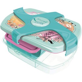 Maped Picnik Concept Children's Lunch Lunch Box with 3 Compartments, including 1 Waterproof and Removable Compartment Without BPA or Phthalates - Paris Fashion - 1.78L