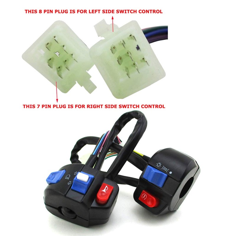 TC-Motor Aluminum 7/8'' 22mm Left Right Handle Switch Control Assembly