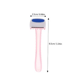 Outanaya 4pcs Facial Trimmer for Women Compact Manual Razor Efficient Tool with Reusable Blades Portable Design for Go Grooming Black Red Blue Pink