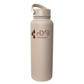 HYB Insulated Sport Water Bottle - 8-12 hrs Hot & Cold Water, Big Capacity Wide Mouth Vacuum, Thermos Bottle for Kids and Men and Women, Stainless Steel, 40 oz (Brown)