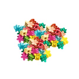 Pack of 50 Small Flower Hair Clips Mini Hair Clips Small Non-Slip Hair Clip Butterfly Small for Girls and Children